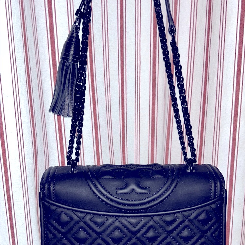 Elegant Tory Burch Fleming  Black Handbag - Picture 6 of 7